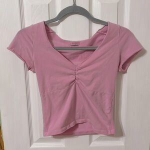 🩷Brandy Melville- Pink cinched top🩷